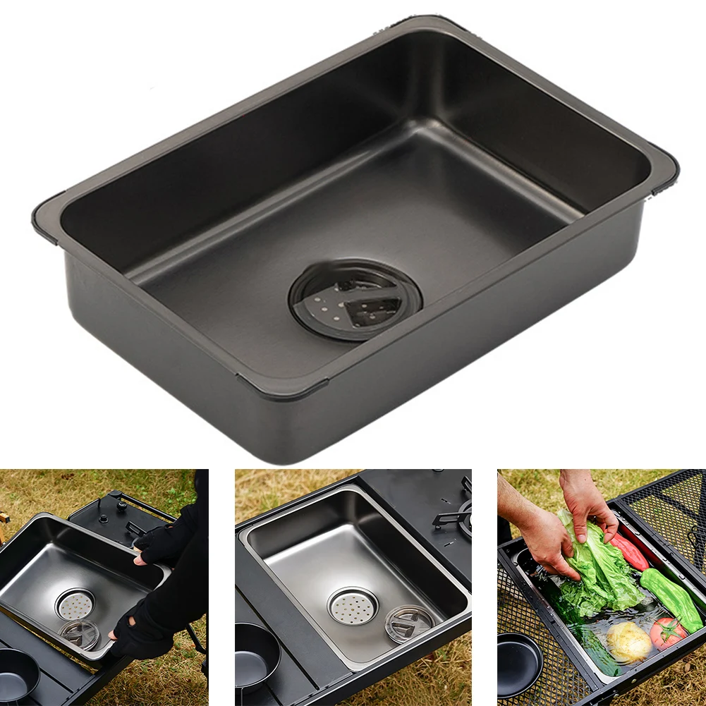 

5.5L Washing Basin Cooking Pots For IGT Table Sink Stainless Steel Picnic Wash Hands Ultra-light Tools Outdoor Camping Supplies