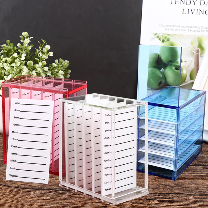 1Pcs Eyelash Extensions Storage Box 5 Layers Acrylic Pallet Lash Organizer Holder Display Stand Makeup Tools Supplies