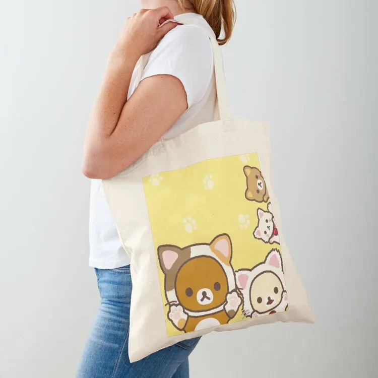 

kitty rilakkuma and friends aitas time to relax with cute catsa Tote Bag Beach bag tote bags men