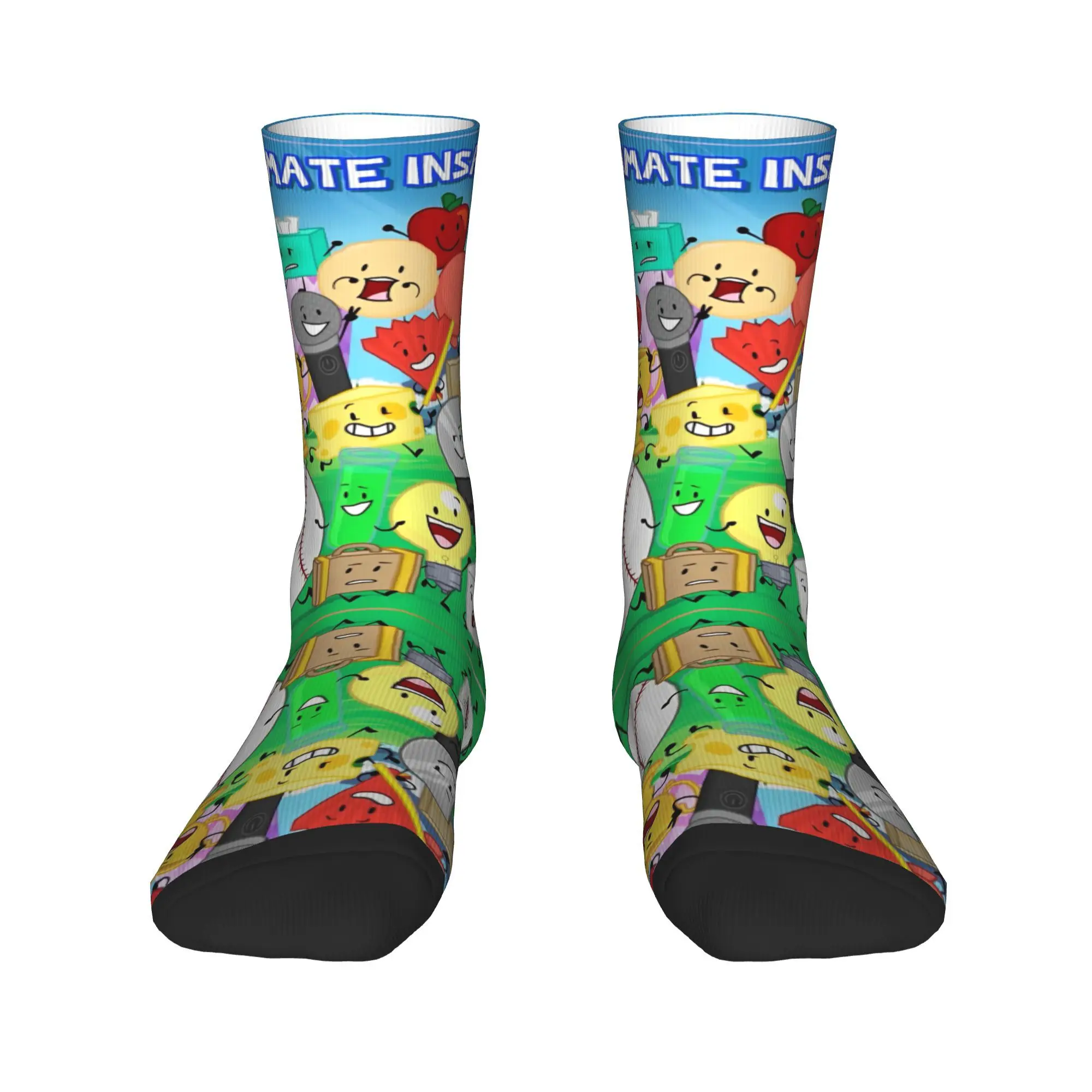 Men Women Battle for Dream Island BFDI Inanimate Insanity Anime Socks Breathable Trendy  Socks Amazing Gift