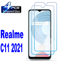 9H Tempered Glass Film For Realme C11 2021 C35 C25S C25Y C21Y C21 C20A 2/4Pcs HD Screen Protector Glass