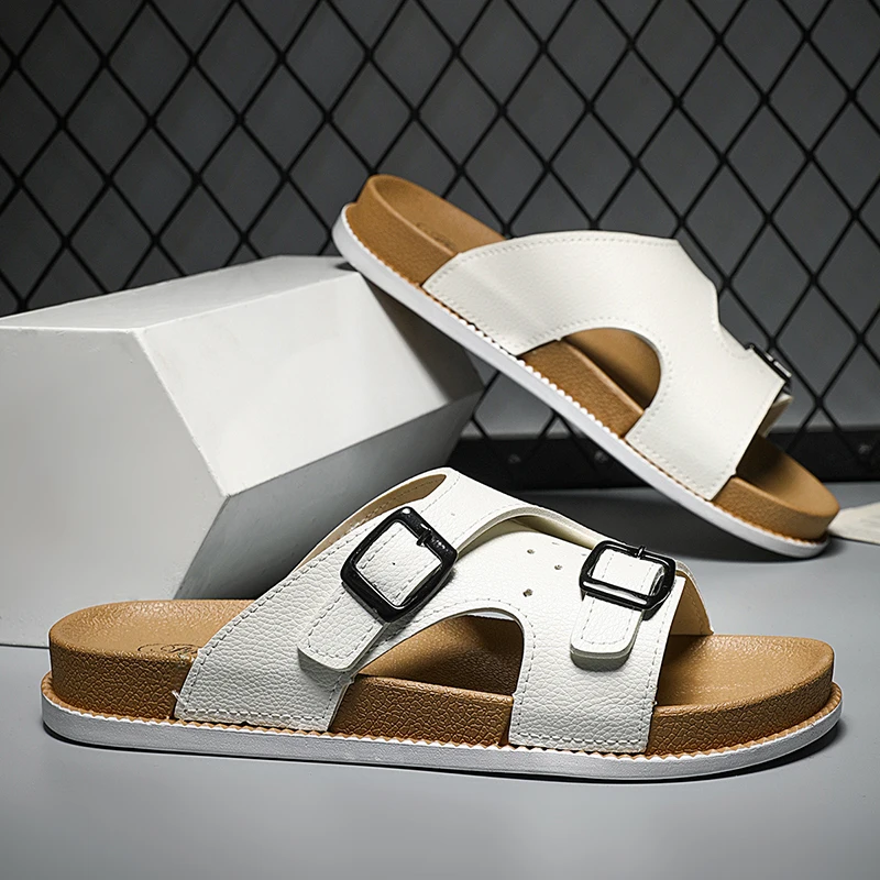 

Summer sandals men's casual slippers 2025 outerwear sports driving wear-resistant beach