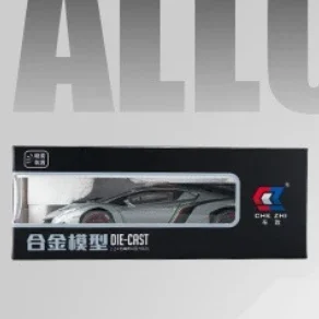 1:24 Lamborghini Poison Veneno Car Alloy Car Diecast Metal Model Sound Light Pull Back Toy Collect Gift Box Ornaments Kids Toys
