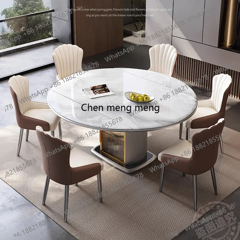 

Multifunctional Kitchen Dining Table Turntable Mobile Extension Reception Dining Table Floor Salon Mesa Dobravel Hpme Furnitures