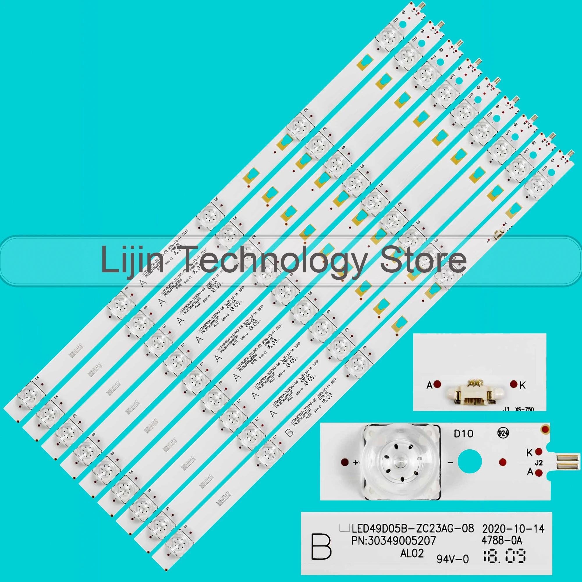 New LED Strip For U50H3 LED49D05A-ZC29AG-01 LED49D05B 50CE3211D V500DJ6-QE1 50C61 JVC LT-49MA875 50C61 LS50A51