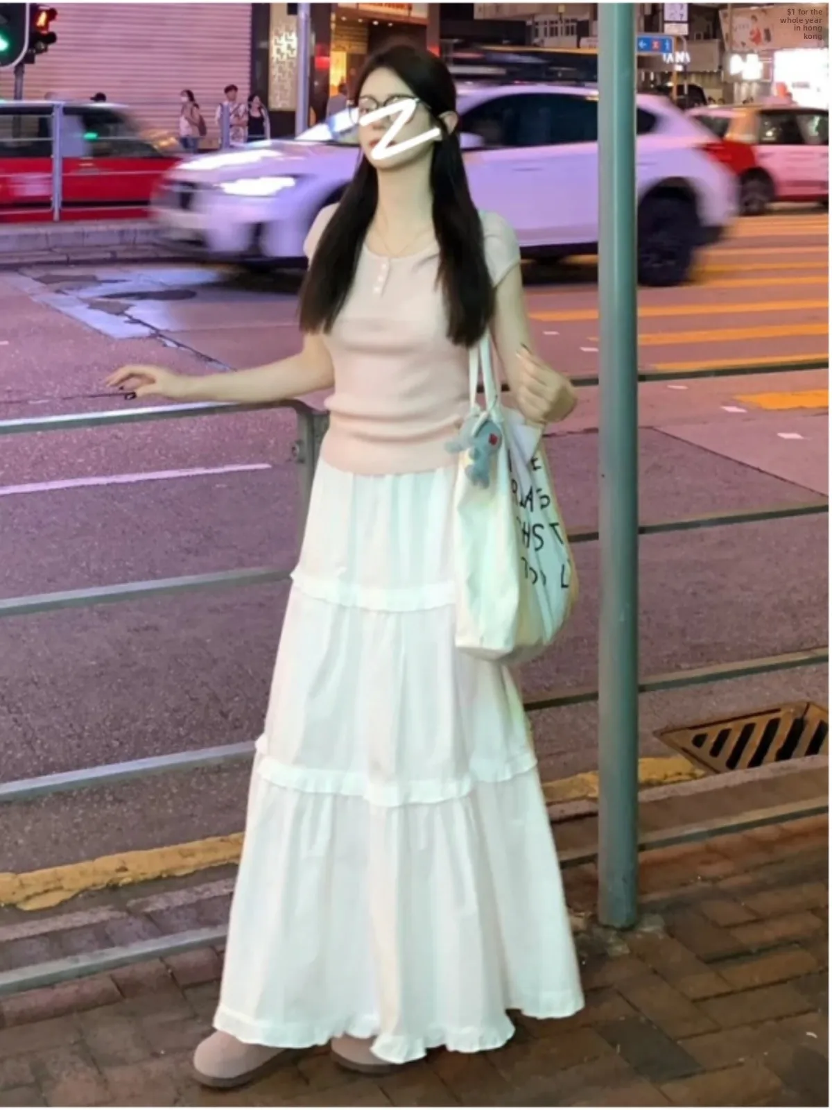 

Белая свободная юбка А-силуэта с высокой талией для высоких женщин, летняя новинка, универсальная, удлиненная, свободного кроя, стройнящая, с высокой талией, размер S