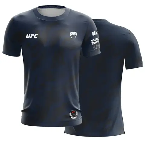 Men's T-shirt Fashion Quick Drying Casual Breathable O-neck Short Sleeve Tops Hot Summer Selling UFC Boxing Fighting Competition