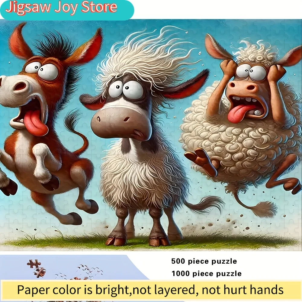 

500/1000pcs for adults Jigsaw Puzzle - Challenging Large-Scale Brain Teaser with Complex Patterns, Portable Box for family Gam