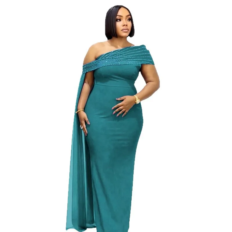 

Elegant Dashiki African Dresses for Women 2026 Spring Summer African Sleeveless Polyester Party Evening Long Bodycon Dresses