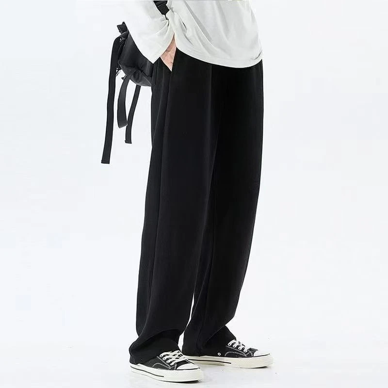 

Men's Spring and Autumn Casual Sportswear Sweatpants, Trendy Brand Straight-leg Loose Drape Long Pants, Wide-leg Pants