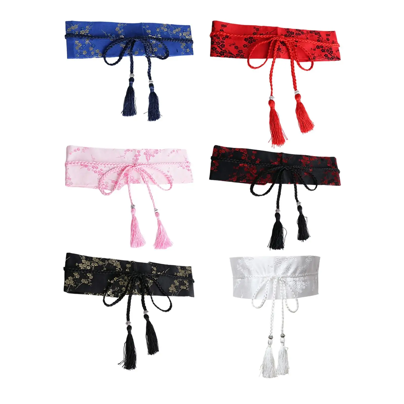 

Retro Style Women Satin Waist Belt Kimono Belts Jewelry Accessories Corset Tie up Wide Waistband for Ladies Skirt Wedding Shirts