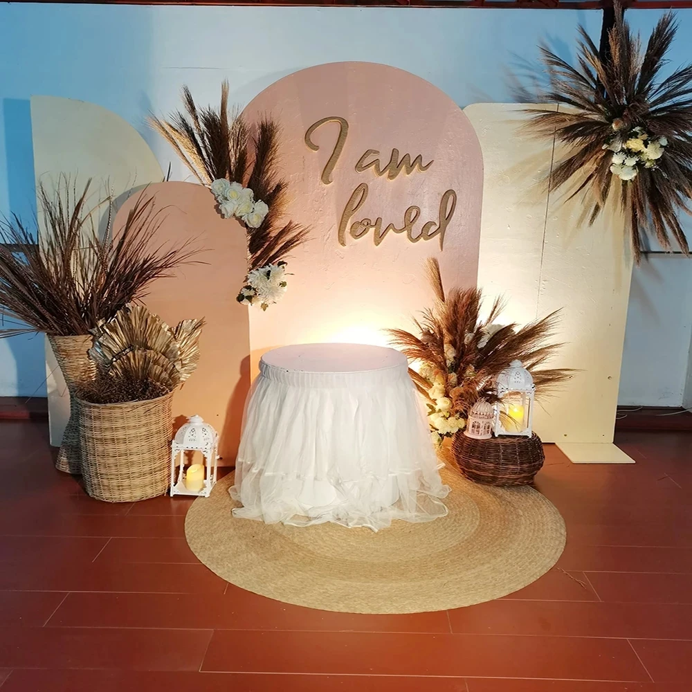 Imagem -04 - Arch Backdrop Cover para Meninas Flor Tropical Praia Verão Moana Maui Chiara Birthday Party Wood Chiffon Wall Fornecedor