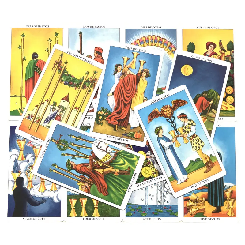 Spanish: Hot Sale Classice Tarot Oracle Card For Entertainment Fate Prophecy Divination Family Party Tarot Deck PDF Guide