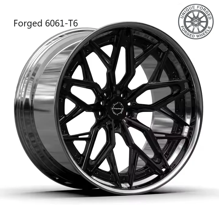 

2026 New High Quality Deep Concave Chrome 2 Piece 5x112 5x114.3 5x120 19-22inch Alloy Sport Performance Rims