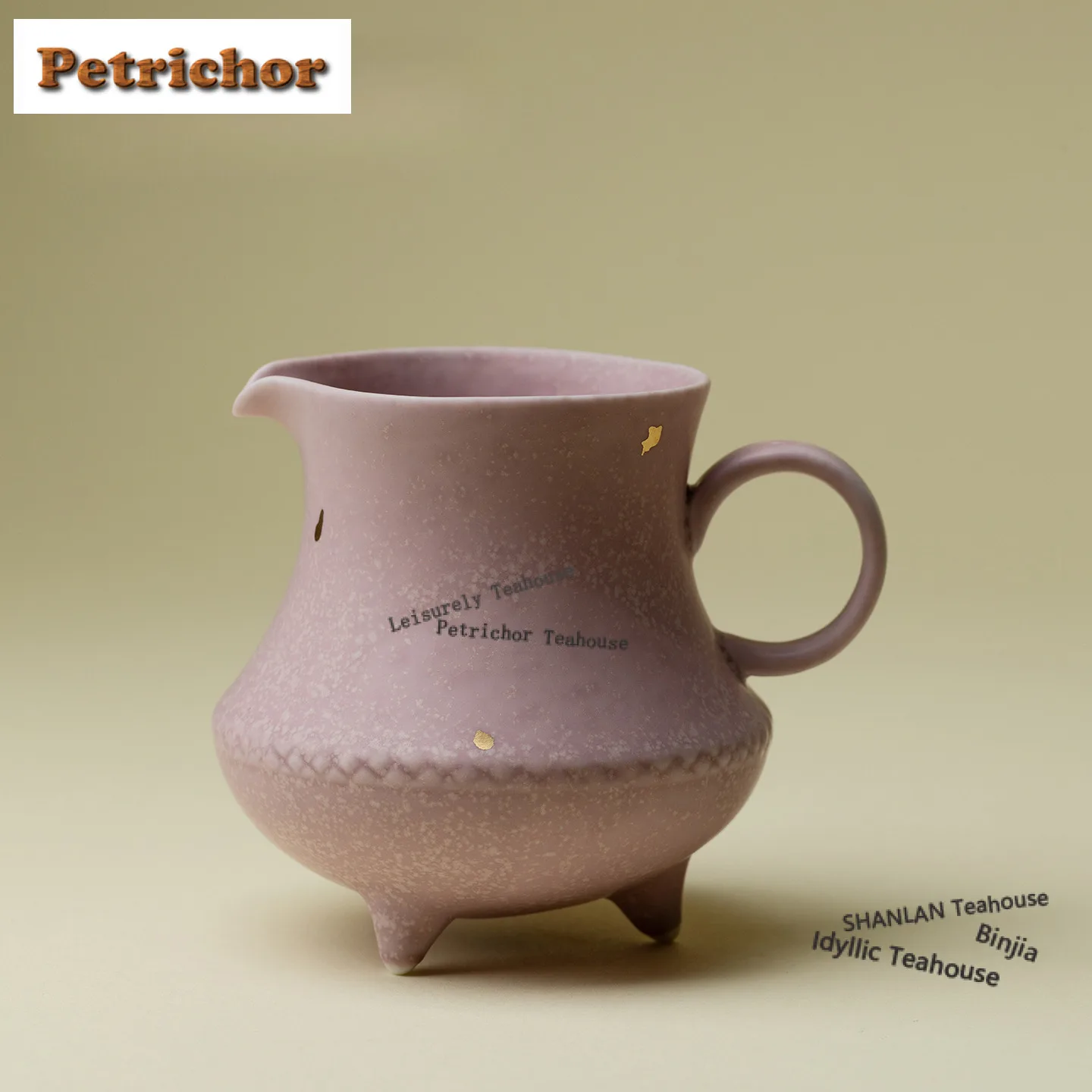 155ml Sprinkle Gold Purple Tripodia Tea Pitcher Divide Tea Cha Hai Dispenser Household Justice Cup Fair Mug Teaware Supplies
