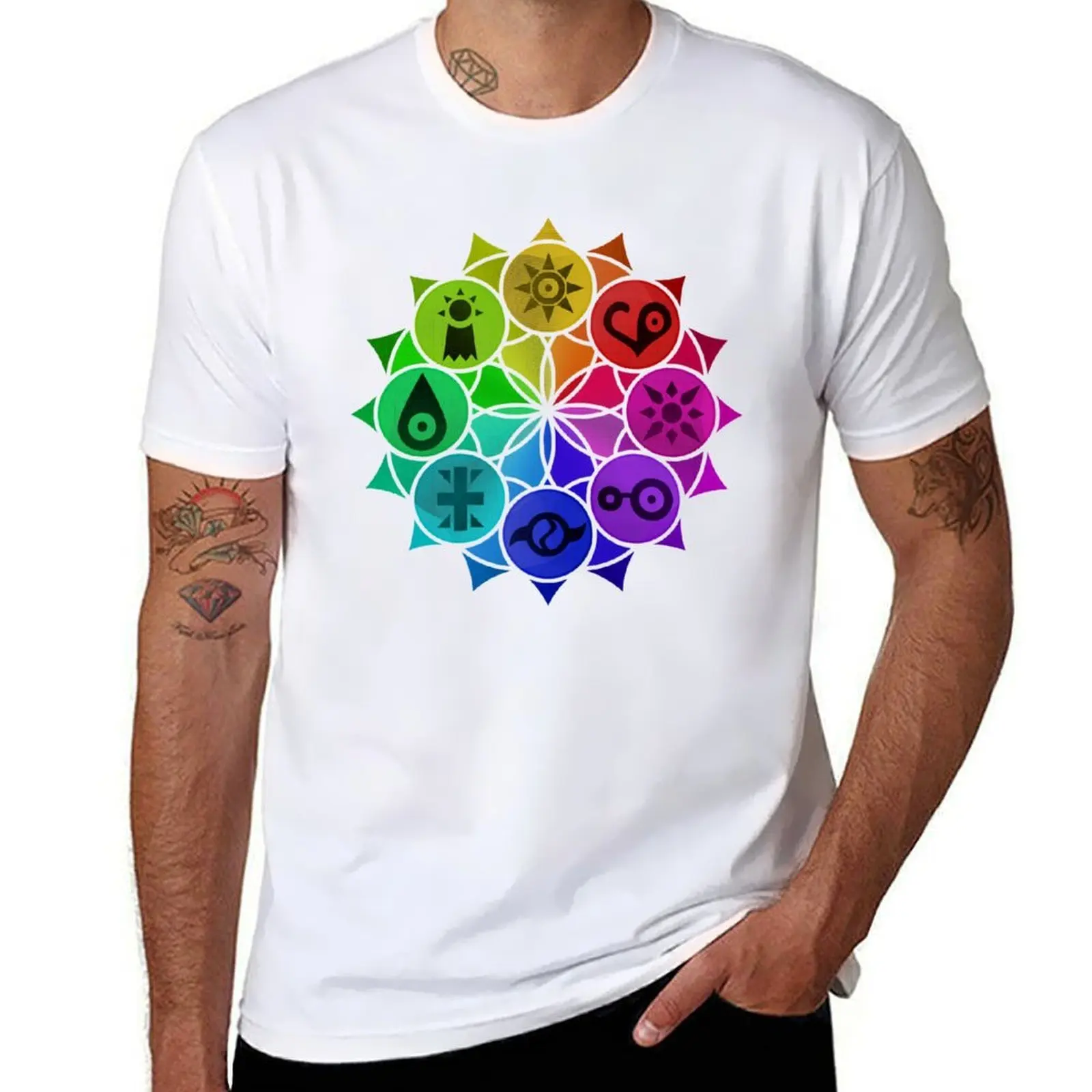 

Digimon Crests Mandala T-Shirt essential t shirt t shirts for man cotton funny T-Shirt