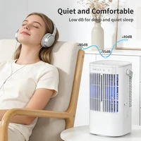 Le refroidisseur d'air de bureau possède trois vitesses de ventilateur réglables, un fonctionnement silencieux et une conception compacte et portable. Il peut être utilisé comme climatiseur personnel dans les chambres, les bureaux et les maisons, et est particulièrement adapté aux peaux sèches en été. 6