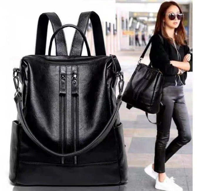 High Quality Shell Double Shoulder Fashion Versatile Color Dual-purpose Women\'s Anti-theft Outdoor Travel Belt Pendant Backpack