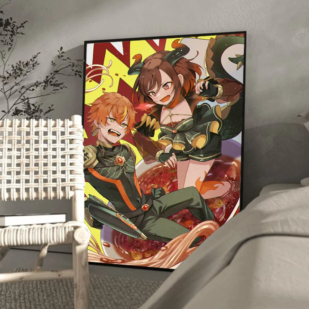 Project Sekai Anime Anime Posters Sticky Decoracion Painting Wall Art White Kraft Paper Wall Decor