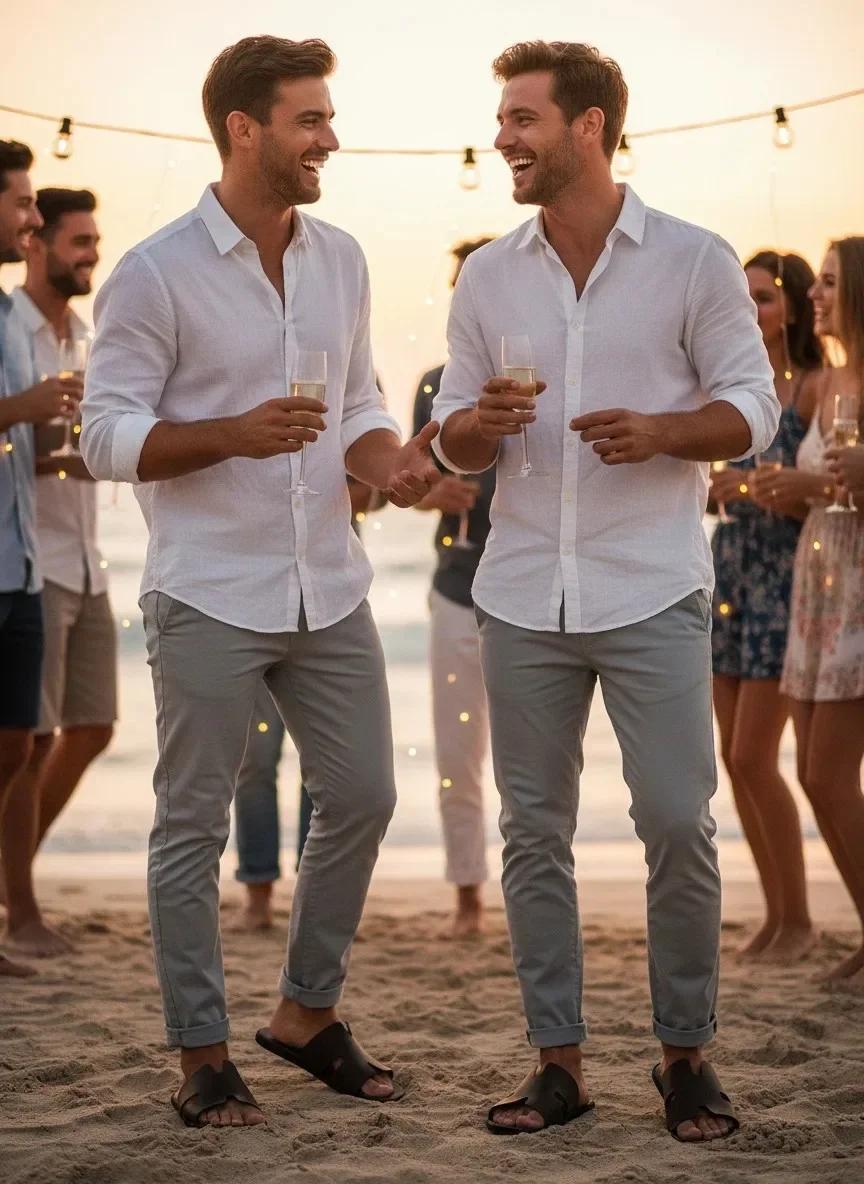 Neue Herren-Alltagsschuhe, Badezimmer- und Outdoor-Freizeitsandalen, rutschfest und verschleißfest, leichte, coole Herren-Slipper. – Detail 25