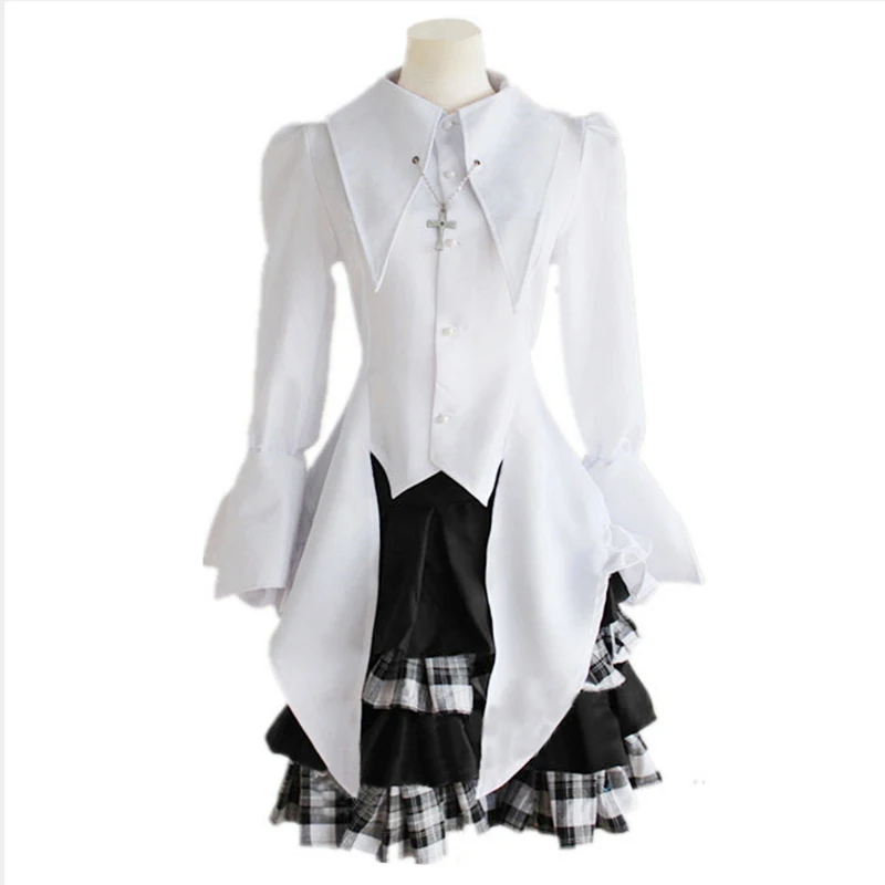 Girls Kasugano Sora Cosplay Costumes Yosuga no Sora In Solitude,Where We Are Least Alone (Top + Skirt + Socks + Cross Necklace)