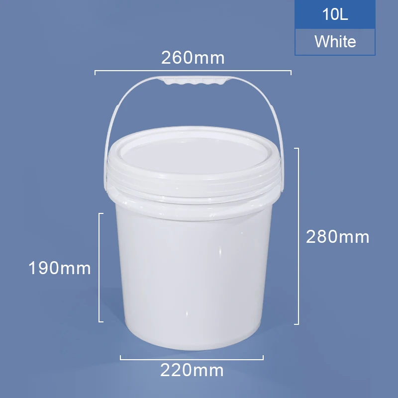 10L Halloween Candy Round Plastic Bucket with Handle Thicken Food Grade Storage Container Chemical industry packaging Pail 1Pcs