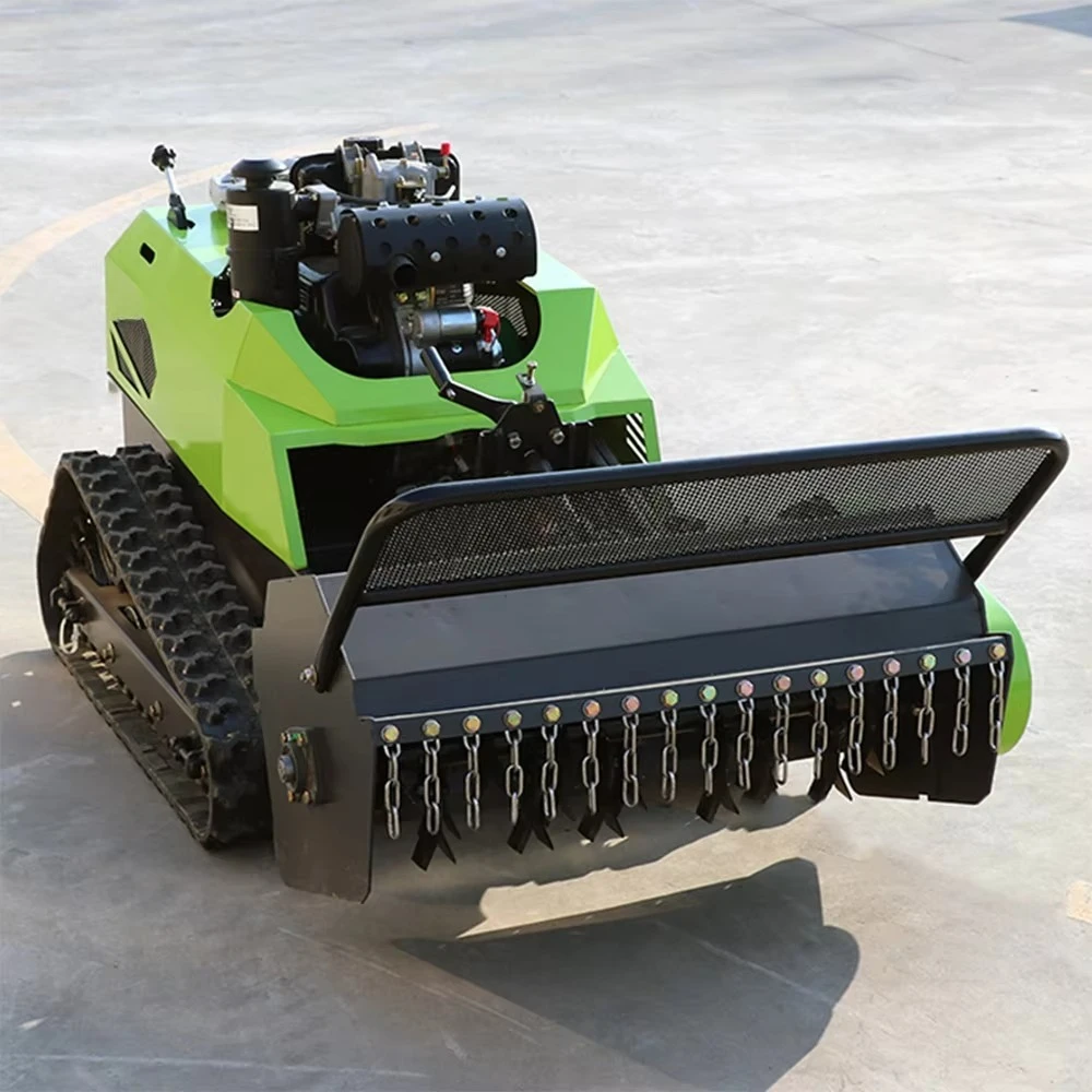 Remote Control Electric Grass Cutter Robot Crawler Smart Climbing Slope Lawn Mower Self-Propelled Weed Mowing Machine