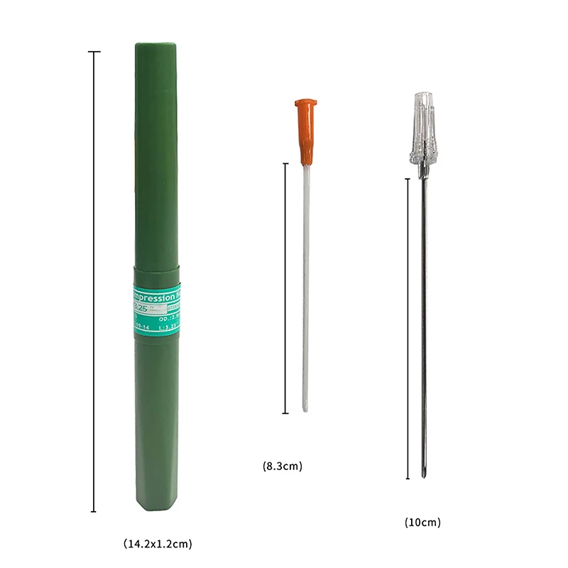 Imagem -06 - Kit de Primeiros Socorros de Descompressão Agulha de Pneumotórax de Resgate Trauma Medical Chest Cathether Needlecateter Agulha