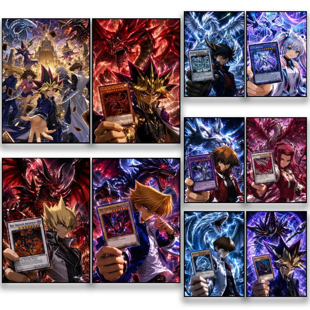 Anime Y-Yu-Gi-Oh Poster HD Removable Wall Art Gift Bedroom Lounge Dorm Office Gaming Cafe Bars