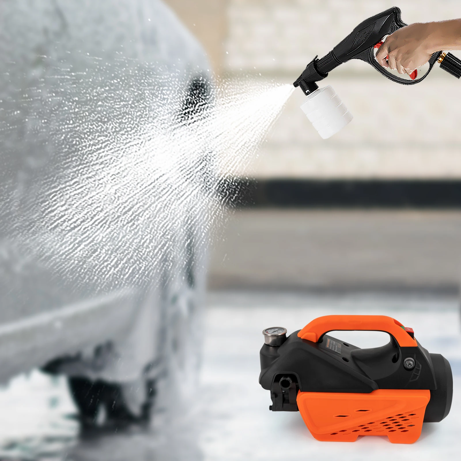 220V 1300W Household Automatic Car Washer Portable Electric Pressure Cleaner Machine 2800RPM UK Standard