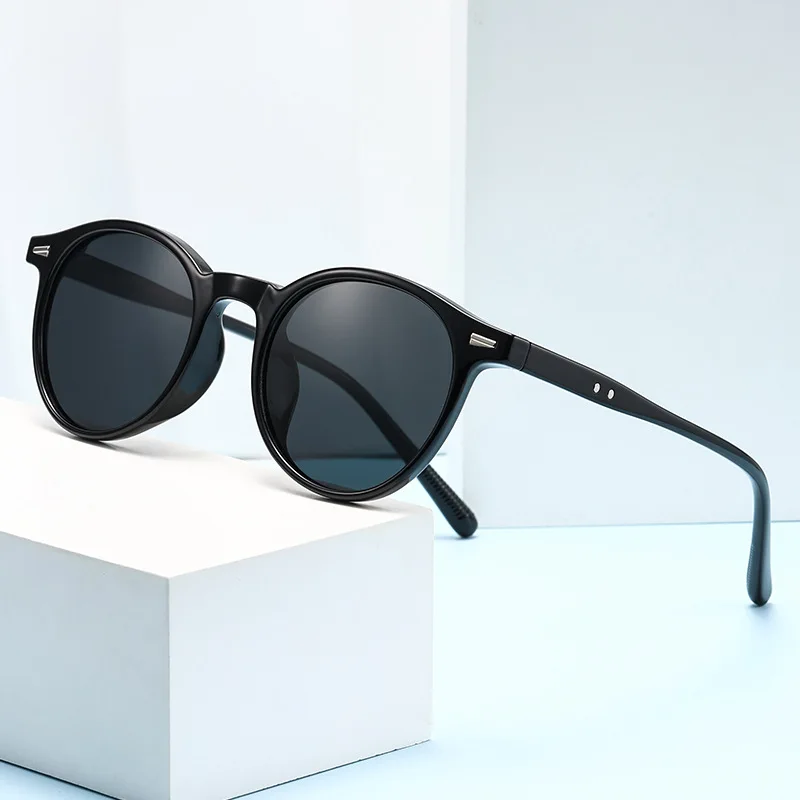خمر النظارات الشمسية المستديرة للنساء الرجال نظارات شمسية دائرية الإناث البيضاوي نظارات Oculos دي سول للذكور الإناث النظارات