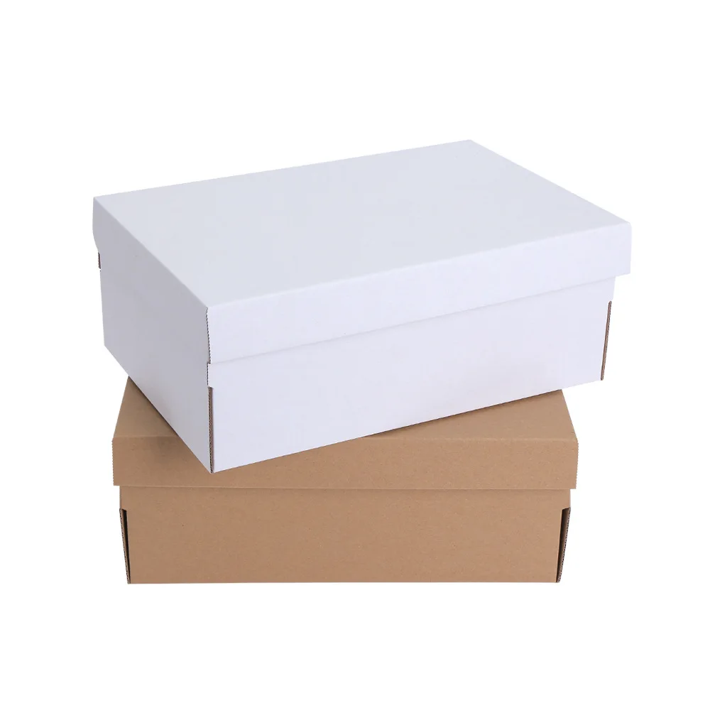 Gift Paper Boxes Delivery Box Corrugated Cardboard Box Packaging Blank Carton Business Mailing Box Shoes Box For Shipping 5PCS