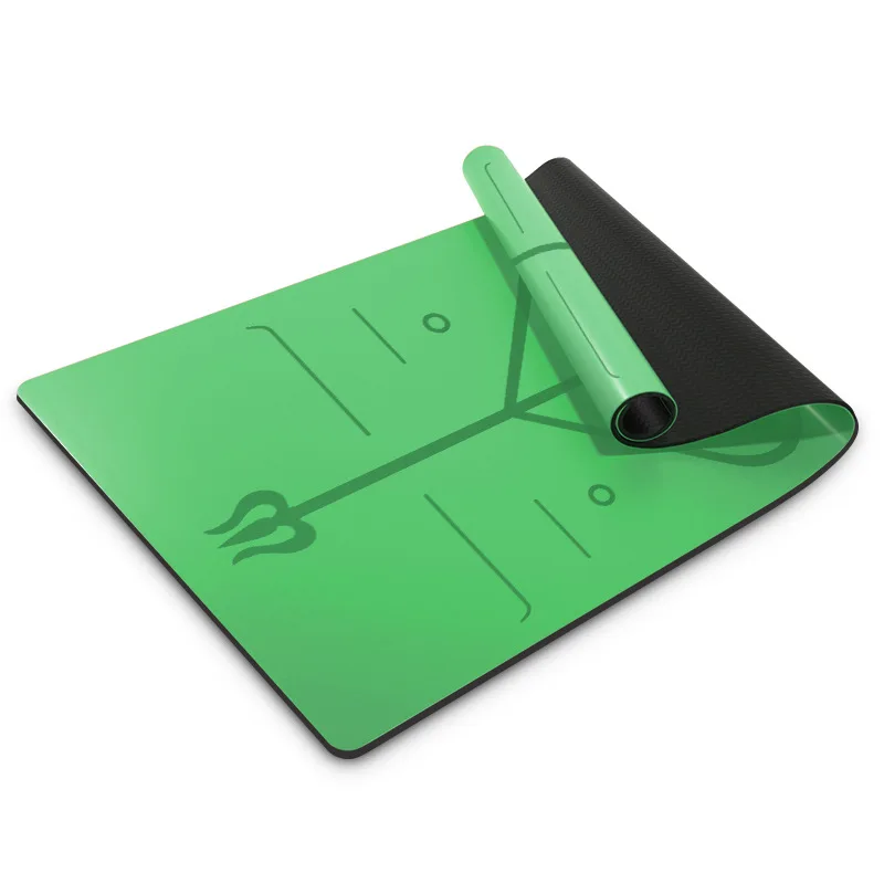 طقم سجادة يوجا مطاطية ممتازة صديقة للبيئة من البولي يوريثان + بسمك 4.5 ملم مع سجادة يوجا بشعار ليزر