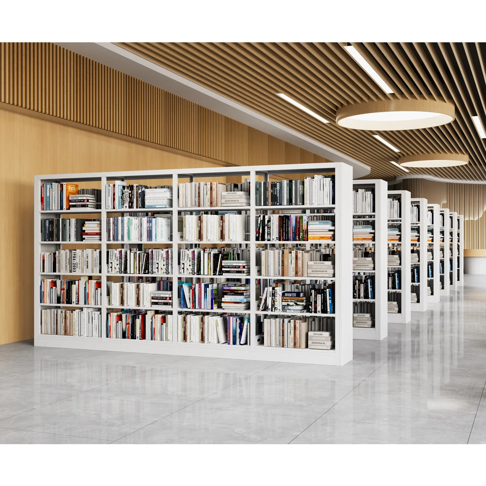 Modern Design Hotsale Metal Library Steel Combination Bookcase Bookshelf Furniture