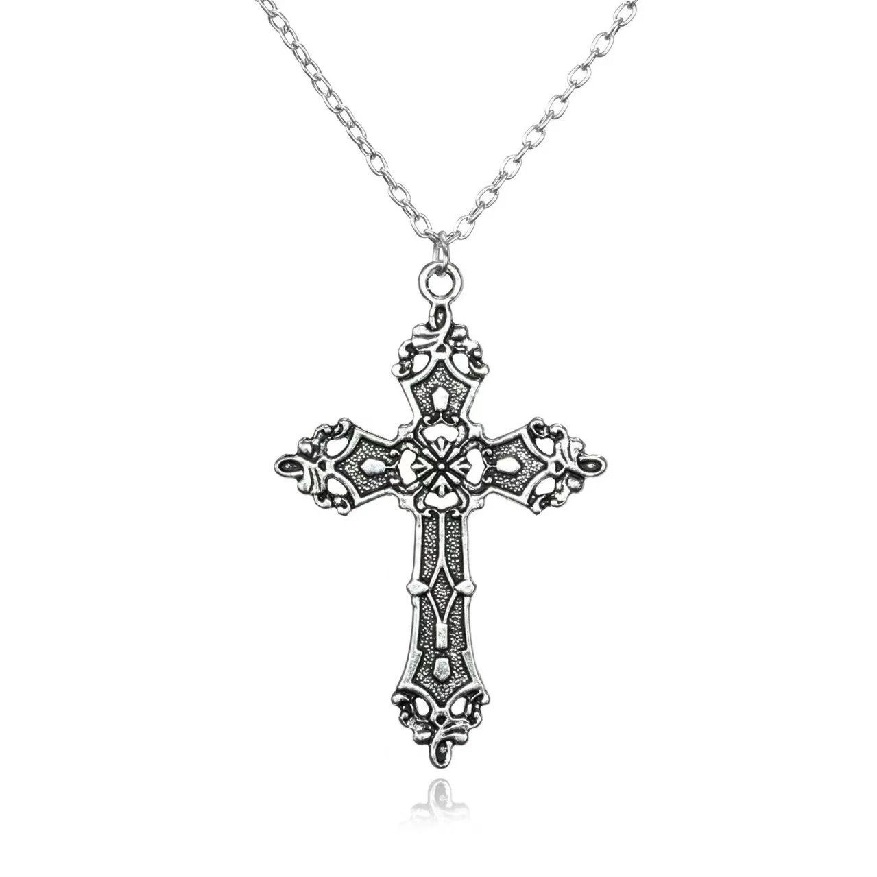 

Gothic Cross Necklace Punk Hollow Charm Choker Chain for Women Men Vampires Pendant Jewelry Party Accessory Gift