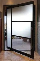 Fashion Design Household Rainproof Entrance Door Sun Protection Manual Glass Pivot Doors Noise Reduction Revolving Doors