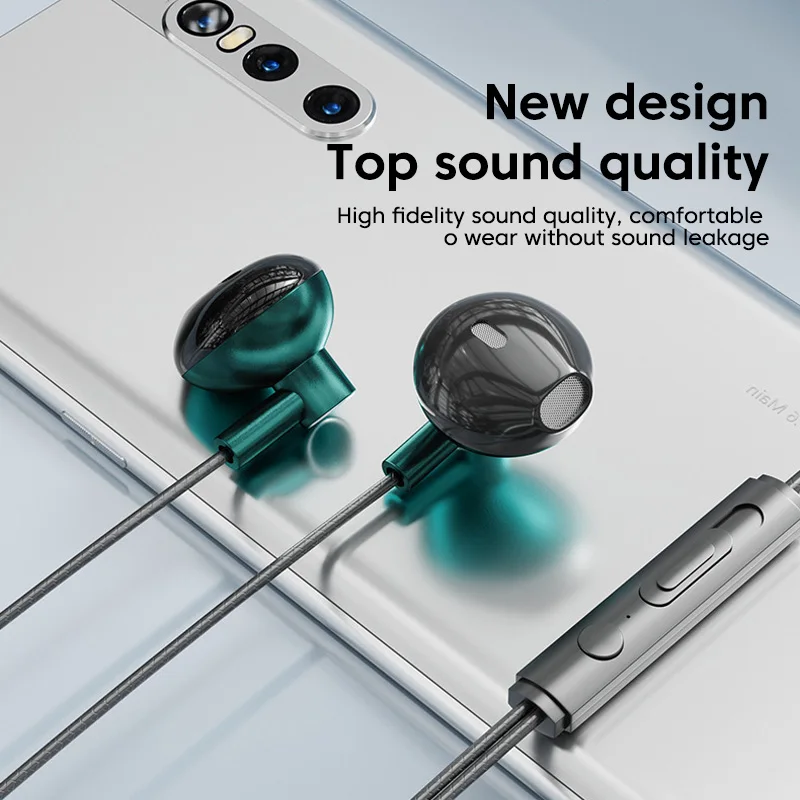 OLAF Type-c Earphone 3.5MM Headphone Berkabel Headset In-Ear Earbud Gamer dengan Mikrofon HD Earphone Panggilan untuk Ponsel Xiaomi