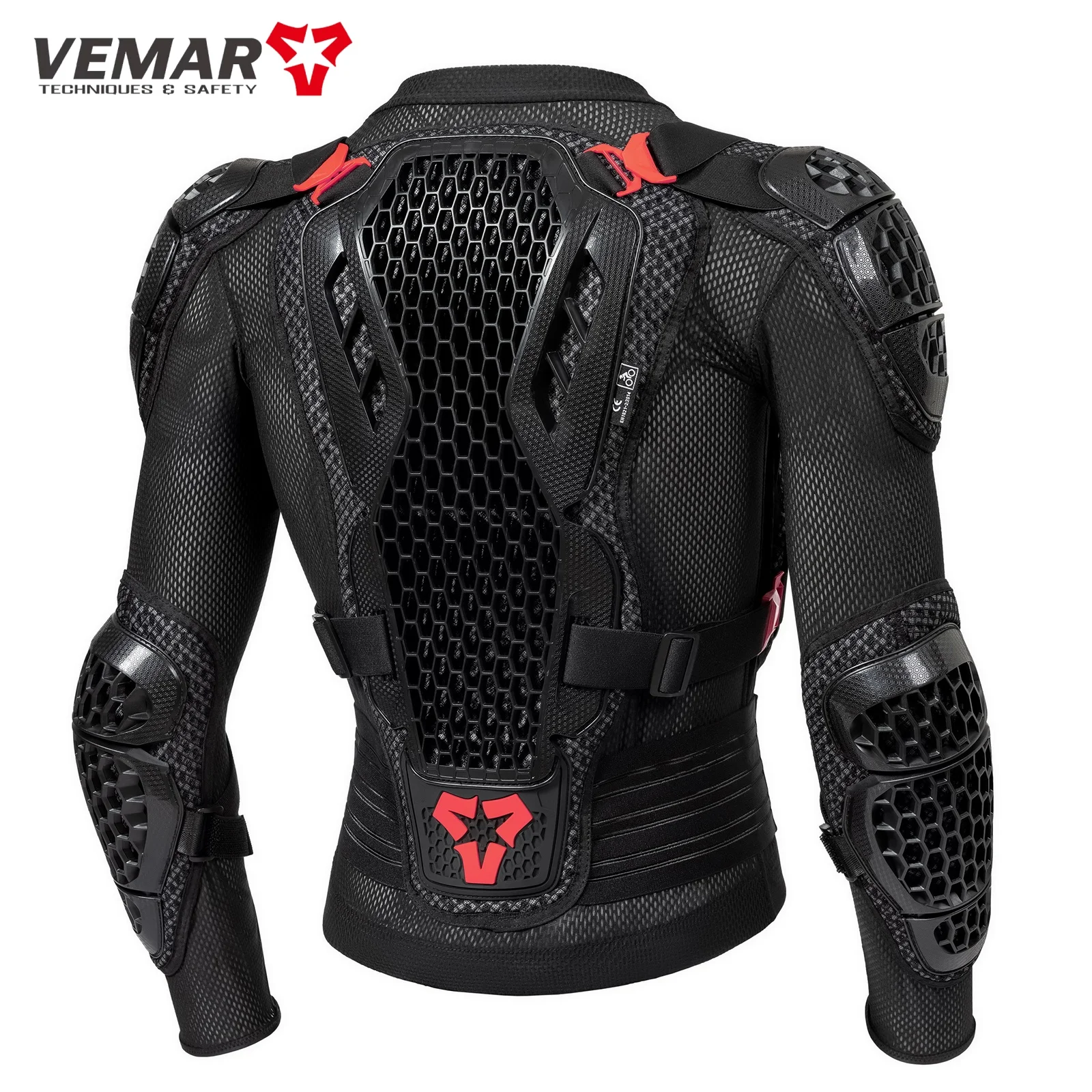 

Classic Black Motorcycle Armor Jacket CE Certified Motorcyclists Body Armor Coat with Spine Protection Motorbike Protective Gear