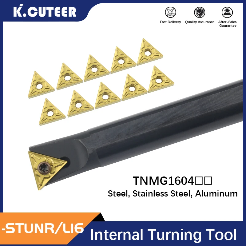 Ferramenta de Rotação Interna para Ferramenta de Torno Cnc Inserção Interna em Carboneto de Carboneto Tnmg16