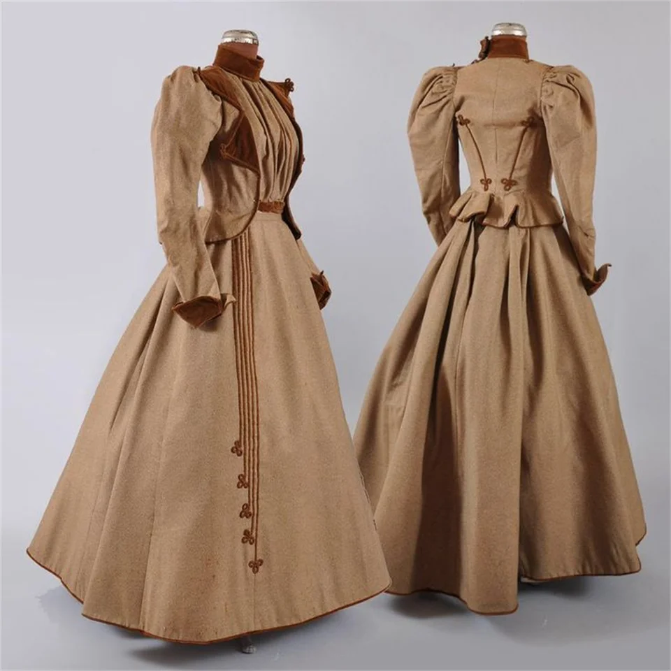 1890sのビクトリア朝のドワーディアンのファッションドレス