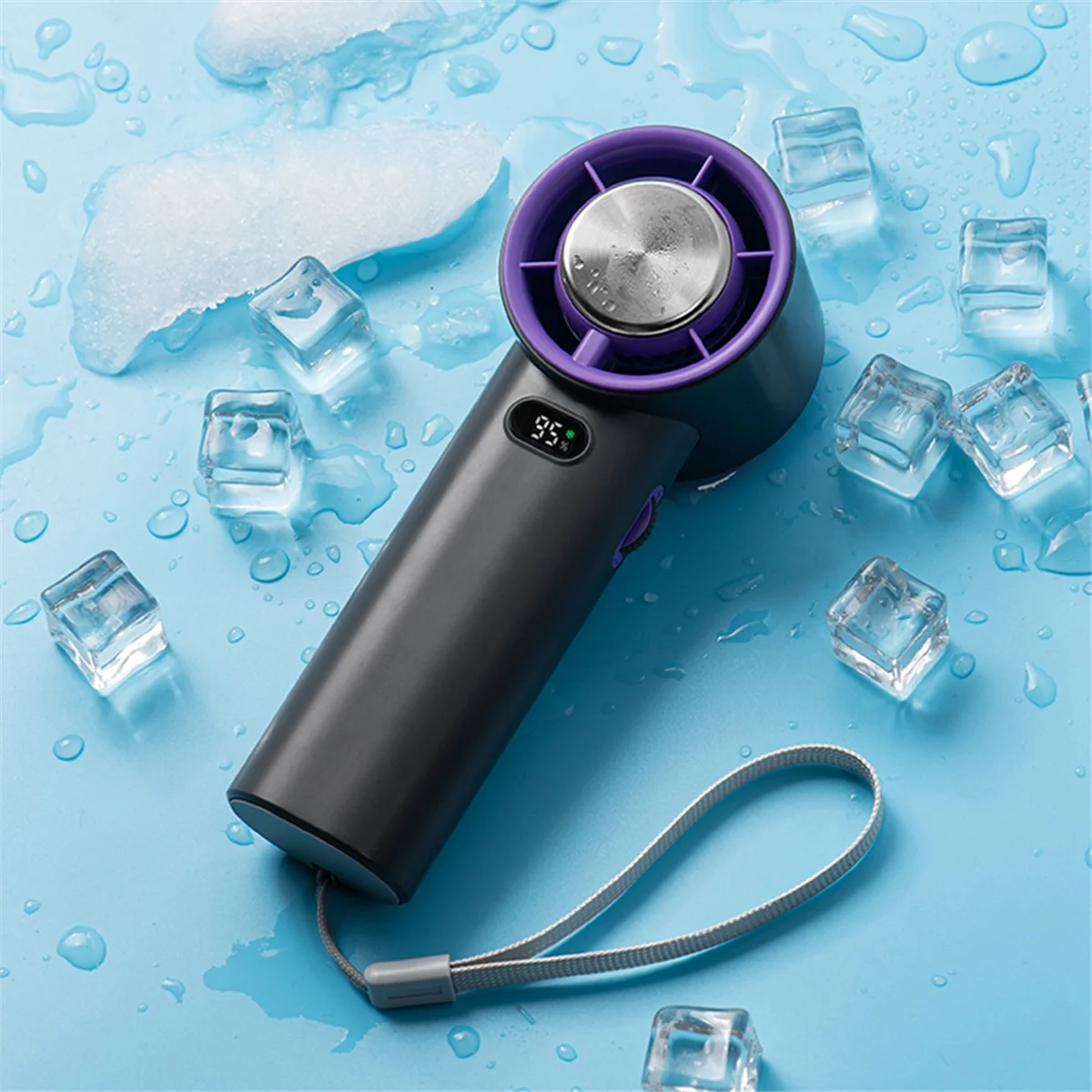 Nuevo ventilador de mano, ventilador de escritorio pequeño recargable por USB, ventilador de refrigeración portátil de viento de 100 velocidades para viajes de oficina en casa