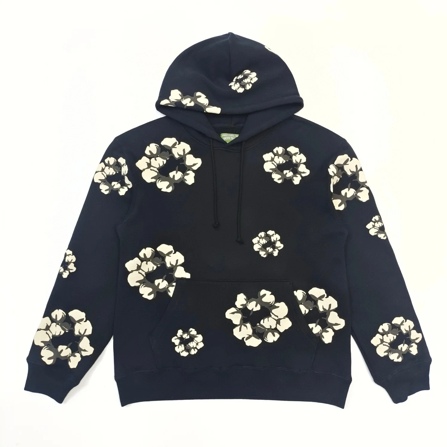 falection  24fw tears Cactus Tears Wreath Cotton Hoodie Black heavy fleece