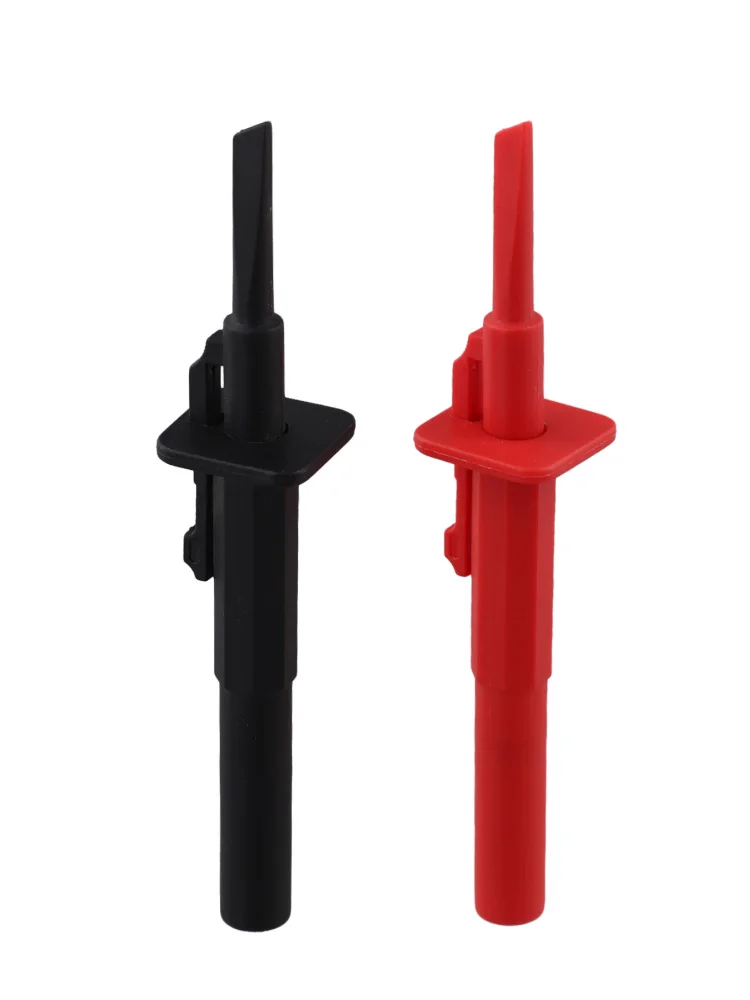 Flexible Test Hook Clamp Multimeter Probe 122mm Length Silicone Banana Socket Spring Damage Prevention Flexible