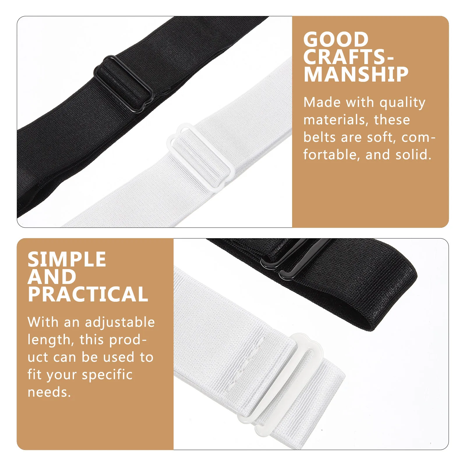 

2pcs Adjustable Accessory Adjustable Belt Women'S Belts Elastic Belts Women Tops Shirt Tuck Tool Wardrobe Solution