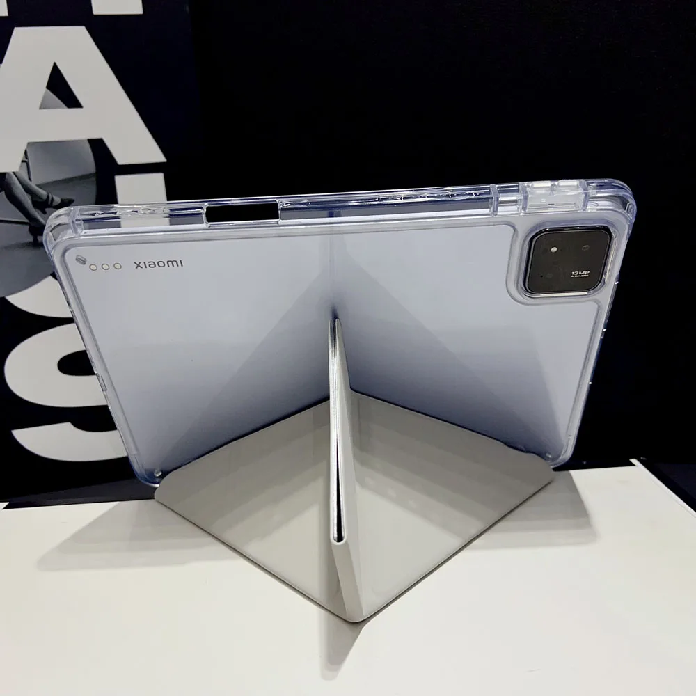 

Acrylic & TPU Case for Xiaomi Redmi Pad 2/Pad SE/Pad6 6Pro 11" Tablet Protective Y-Fold Back Cover for Mi Pad 7 7Pro/8 8Pro