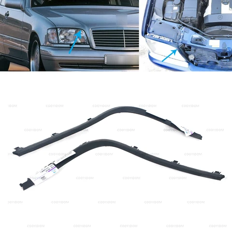 Резиновая уплотнительная лента для фар, декоративная губа для Mercedes Benz W140 S320 S350 S500 S600 1995 1996 1997 1998, накладка на фару автомобиля