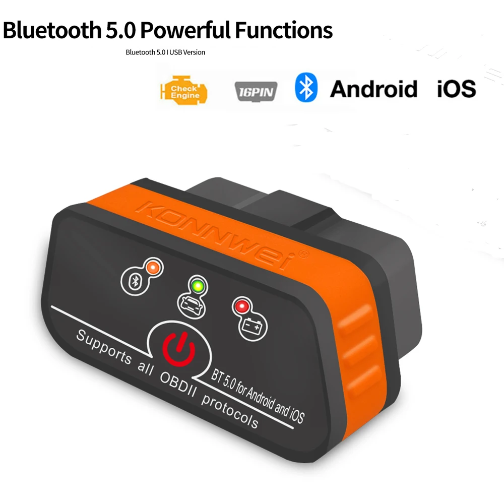 

Car OBD2 ELM327 V1.5 OBDII iCar2 Bluetooth 5.0 for Android/IOS OBD2 Anto Scanner ELM 327 V1.5 Auto OBD 2 Car Diagnostic Tools