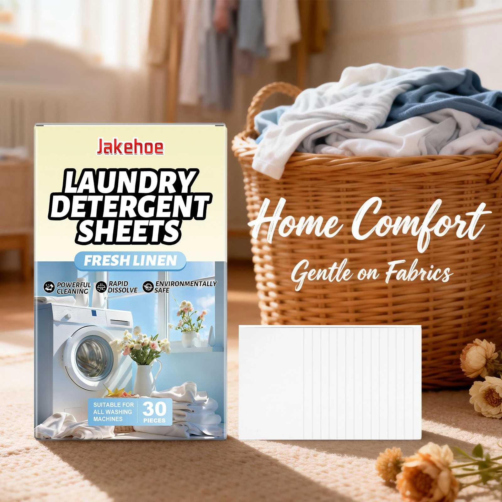 Laundry Detergent Sheets for Clothing Stain Removal Powerful