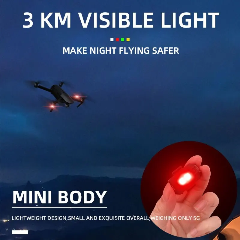 1pc Universal Strobe Light for Motorcycle Scooter Car LED Anti-collision Warning Light 7 Color Drone Flash Turn Signal Indicator image 4