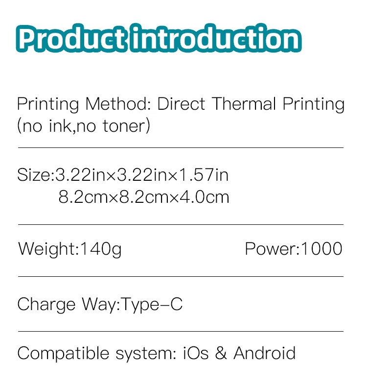 Dolewa D2 Etikettendrucker Tragbarer Drucker Thermopapierdrucker Etiketten-Aufkleberdrucker für Fotodruck – Detail 10